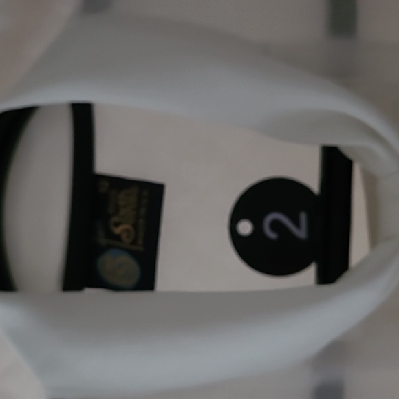 #002 Sheer White Double Breasted Blouse Size 12 Made in UK One Only Ignore Other - Picture 10 of 10